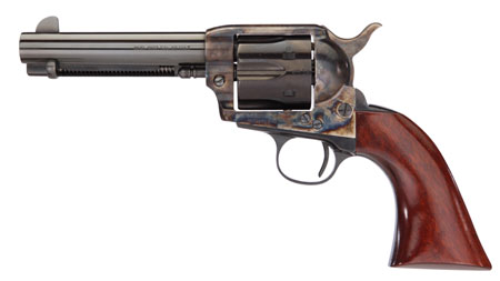 Taylors & Company 555149 1873 Cattleman Gunfighter 45 Colt (LC) 6rd 4.75" Blued Cylinder & Barrel Color Case Hardened Steel Frame Walnut Army Size Grip