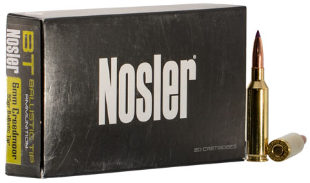Nosler 40052 Ballistic Tip 6mmCreedmoor 95gr Spitzer Ballistic Tip 20 Per Box/10 Case