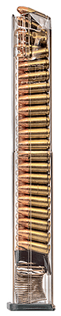 ETS Group GLK1840 Pistol Mags 40rd Extended 9mm Luger Compatible w/ Glock 17/18/19/26/34/45 Clear Polymer