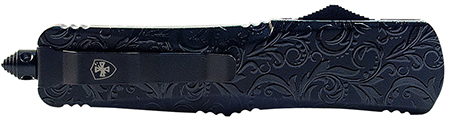 Templar Knife LMDG131 Maiden Gloss Gen II Large 3.50" OTF Dagger Plain Black Oxide Stonewashed 440C SS Blade/ 5.25" Black Gloss Aluminum Handle Features Glass Breaker Includes Pocket Clip/Sheath