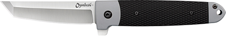 Cold Steel CS-26T Oyabun 3.50" Folding Plain 4034 Stainless Steel Blade/ Griv-Ex Black GRN w/TPR Inlay Handle