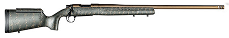Christensen Arms 8010200700 Mesa Long Range 308 Win 4+1 24" Threaded Barrel, Burnt Bronze Cerakote, Green with Black/Tan Webbing Stock