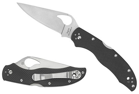 Spyderco BY01GPS2 Harrier 2 3.39" Folding Drop Point Part Serrated Stonewashed 8Cr13MoV SS Blade, Black Textured G10 Handle, Includes Pocket Clip