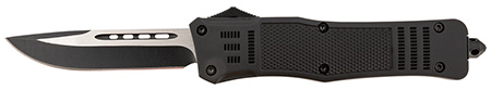 Steel River Knives T620BDP Spartan 3.75" Drop Point Black/Silver 440C SS Blade 5.5" Aluminum Zinc Alloy Handle