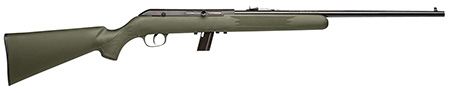 Savage Arms 40221 64 F 22 LR 10+1 21", Blued Barrel/Rec (Drilled & Tapped), Green Synthetic Stock, Open Sights