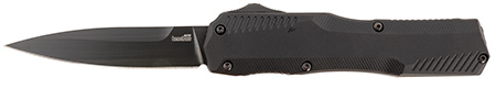Kershaw 9000BLK Livewire Automatic 3.30" OTF Spear Point Plain Black DLC CPM MagnaCut Steel Blade, Black Anodized Aluminum Handle, Includes Pocket Clip