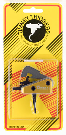 Timney Triggers 670ST Competition Trigger Single-Stage Straight Trigger with 4 lbs Draw Weight & Black/Gold Finish for AR-10