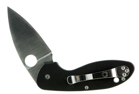 Spyderco C216GP Efficient 2.98" Folding Drop Point Plain 8Cr13MoV SS Blade Black G10 Handle Includes Pocket Clip