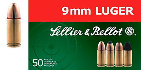 Sellier & Bellot SB9C Handgun 9mmLuger 115gr Jacketed Hollow Point 50 Per Box/20 Case