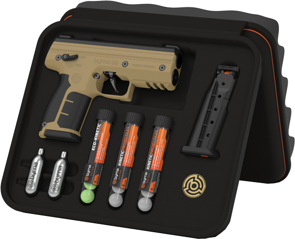 BYRNA SD KINETIC KIT TAN W/ - 2 MAGS & PROJECTILES