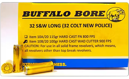 Buffalo Bore Ammunition 26B20 Personal Defense Strictly Business 460S&W Mag 360gr Lead Flat Nose 20 Per Box/12 Case