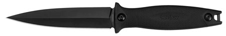 Kershaw 4007 Secret Agent 4.40" Fixed Spear Point Plain Black Oxide 8Cr13MoV SS Blade Black Glass-Filled Nylon Handle Includes Sheath