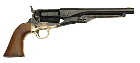 Traditions FR18602 1860 Army Break Open 44 Cal #11 Percussion 8" 6 Shot Color Case Hardened Frame Blued Barrel & Cylinder Walnut Grip
