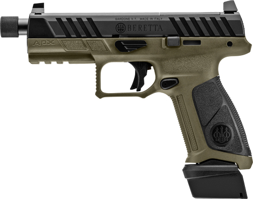 BERETTA APX A1 FS 9MM 4.8" OR - 21-SHOT OD GRN/BLK POLY THRD - Image 2
