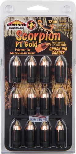 HARVESTER SCORPION 50 CAL. - 300GR .451 POLY TIP SABOT 12PK