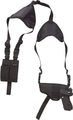 BULLDOG DELUXE HZTL-SHOULDER - HOLSTER RH/LH 2-4" BBL BLACK