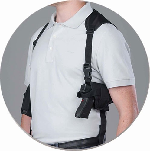 BULLDOG DELUXE HZTL-SHOULDER - HOLSTER RH/LH 2-4" BBL BLACK - Image 2