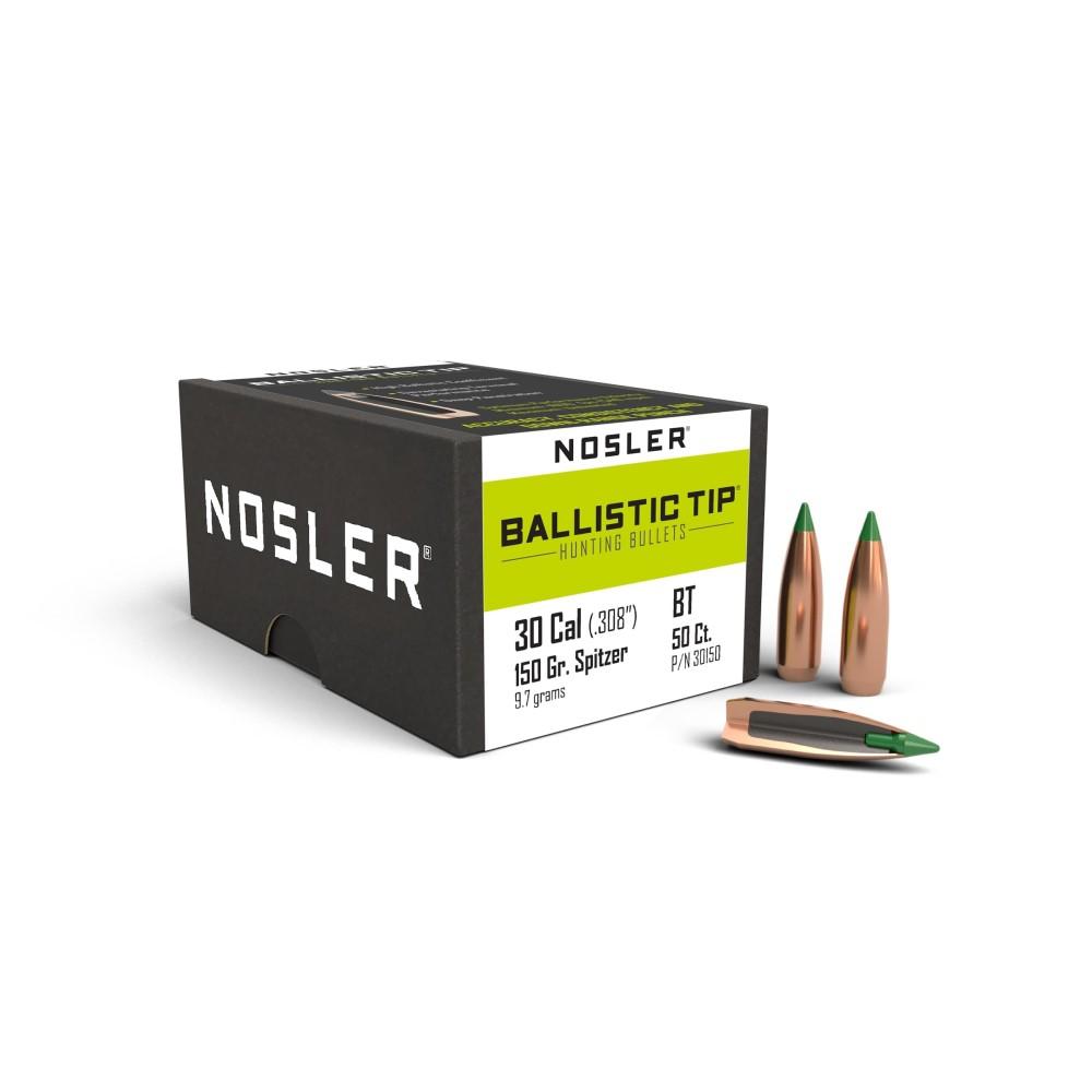 Nosler Ballistic Tip Hunting Bullets .30 cal .308" 150 gr SBT-BTIP 50/ct