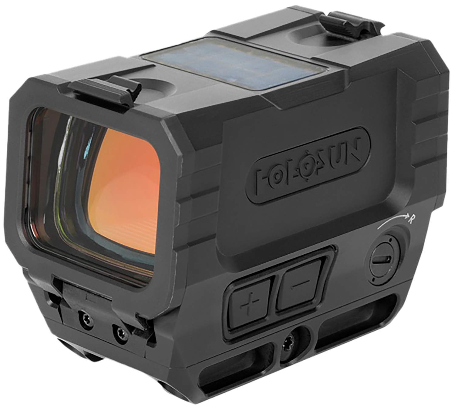 Holosun RONINAEMSMAXGR AEMS Max Ronin Black Anodized 1 x 1.1" x 0.87" 2 MOA Green Dot/65 MOA Circle Multi Reticle