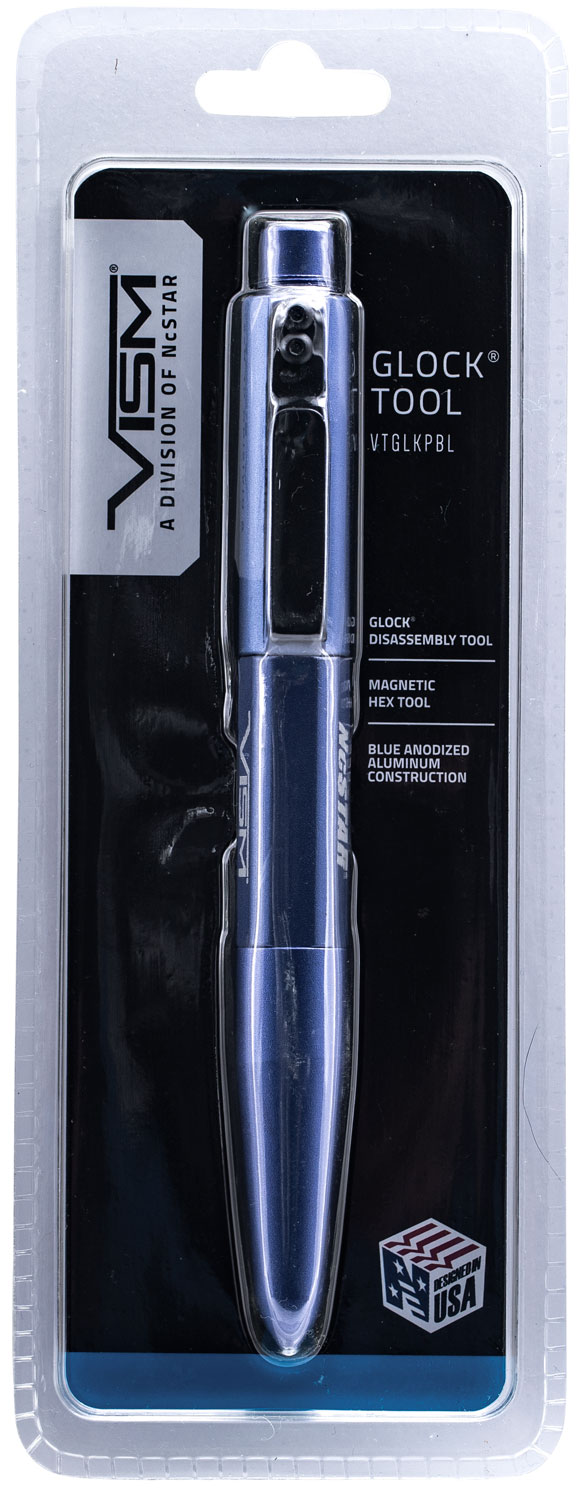 NcStar VTGLKPBL Disassembly Tool Pocket Tool Blue Compatible w/ Glock 3.40" Long