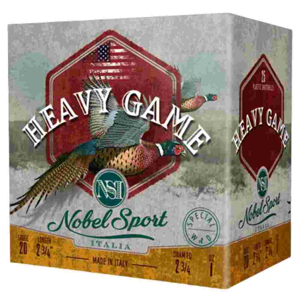 Nobel Sport Heavy Game Shotshells 20 ga 2-3/4" 1 oz 1165 fps #6 25/ct