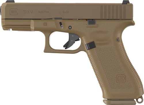 GLOCK 19X V NIGHT SIGHTS - 19-SHOT FDE