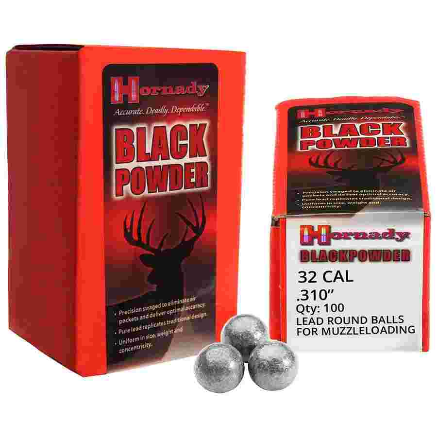 Hornady Lead Round Ball .32 cal .310" 100/ct