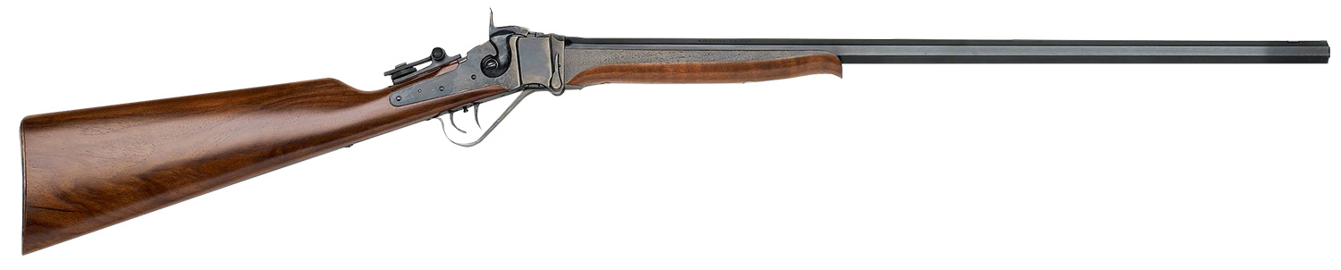Chiappa Firearms 920188 Little Sharps Full Size 22 LR 1 Shot 24" Blued Octagon Barrel, Color Case Hardened Receiver, Oiled Walnut Straight Fixed Stock, Right Hand