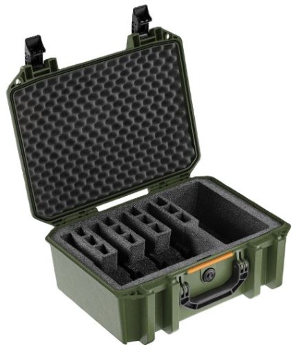 PELICAN VAULT V300 LARGE- - 5 PISTOL CSE PRE CUT FOAM ODG - Image 2