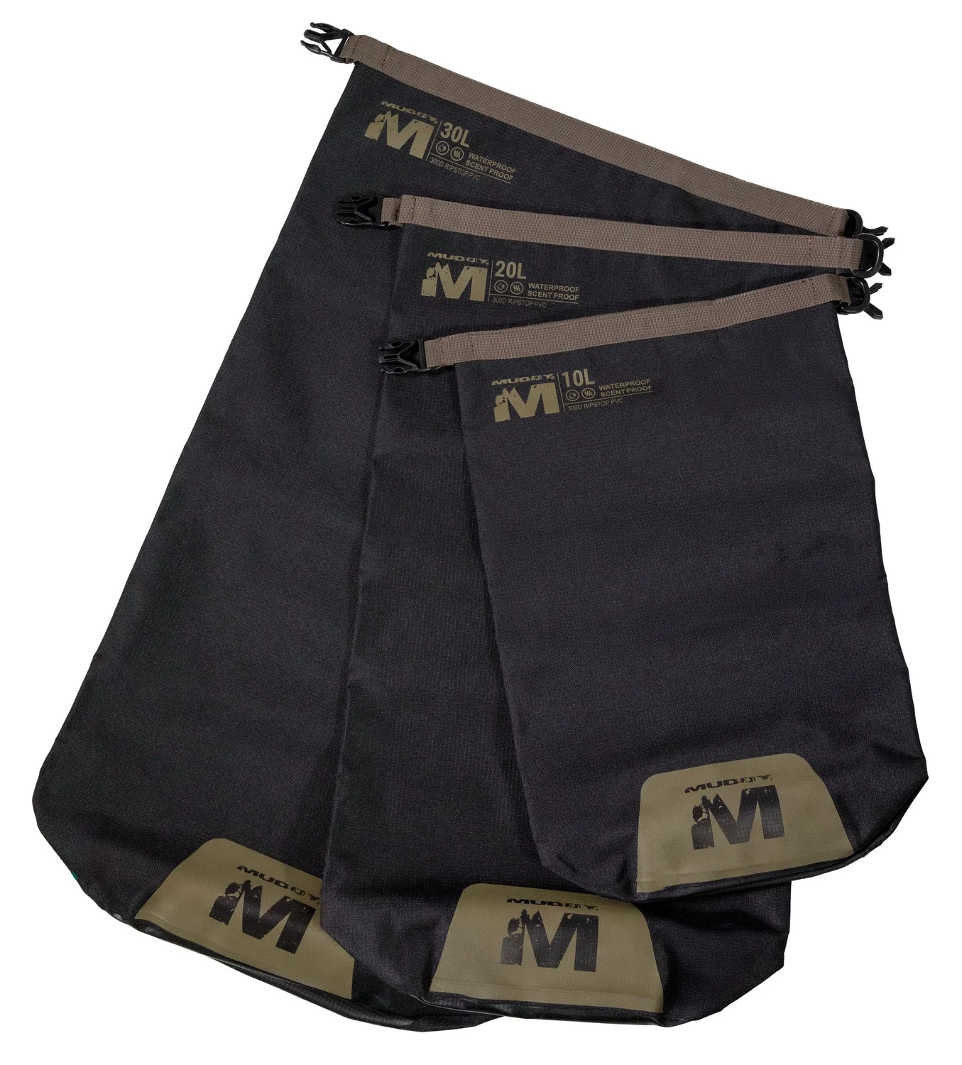 MUDDY MUD-WDB-SET-BLK WTRPROOF DRY BAG SET