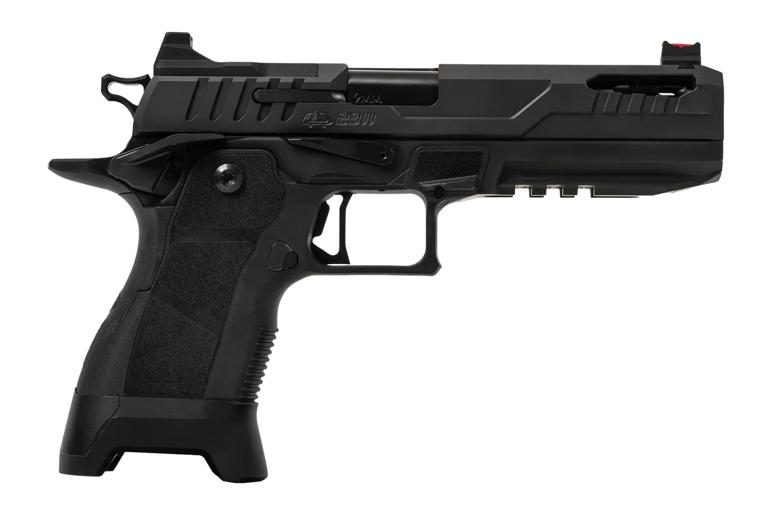 Oa Defense 2311 Pro Full Size 9mm Luger 21+1 5" Black DLC Ported Barrel, Black Steel Optic Ready/Serrated Slide, Black Aluminum Frame w/Picatinny Rail, Black Polymer Grip, Ambidextrous