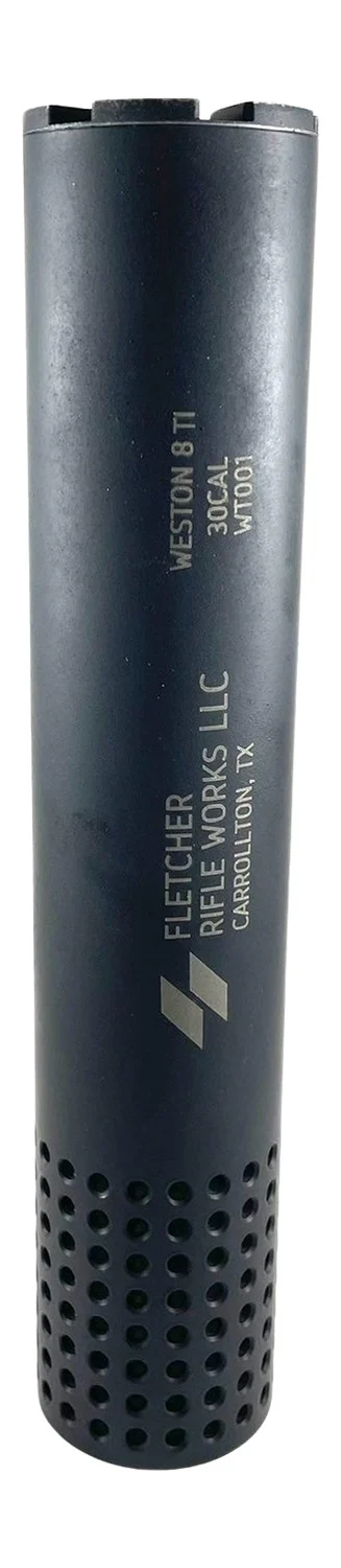 Fletcher Rifle Works WESTON8BLK Weston-8 30Cal 1.62" Black Stainless Steel 1.375"x24