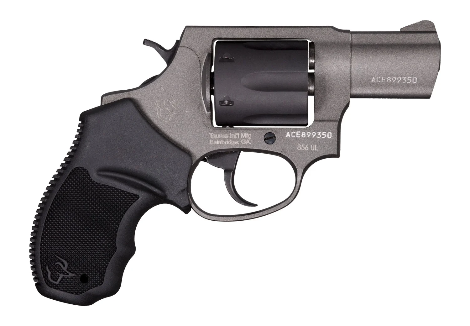 Taurus 2-856021ULC21 856 UltraLite Small 38 Special +P 6 Shot 2" Tungsten Cerakote Carbon Steel Barrel, Matte Black Cylinder, Tungsten Cerakote Aluminum Frame, Black Ribber Grip, Transfer Bar Safety,